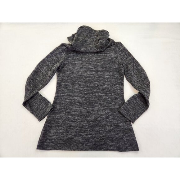 Neesha Sweater Women Medium Gray Heather Hoodie Henley Active Casual Stretch - Picture 8 of 9